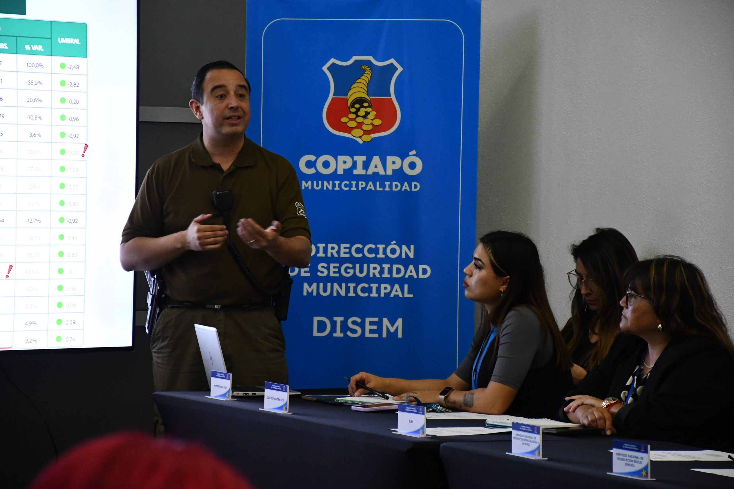 SLEP Atacama participó en sesión del Consejo Comunal de Seguridad Pública de Copiapó